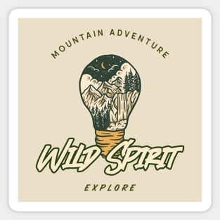 Wild Spirit Mountain Adventure Explore Sticker